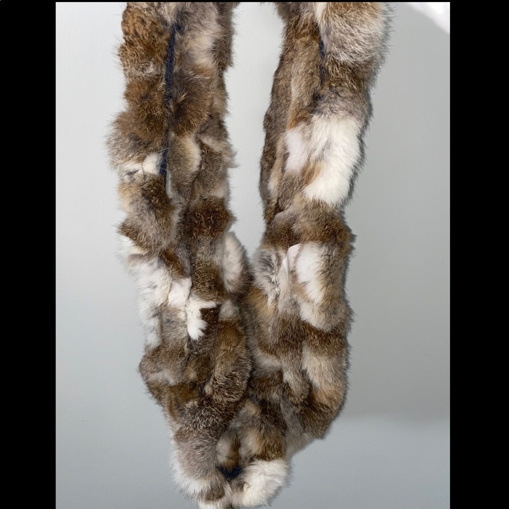 Rabbit Fur Infinity Scarf